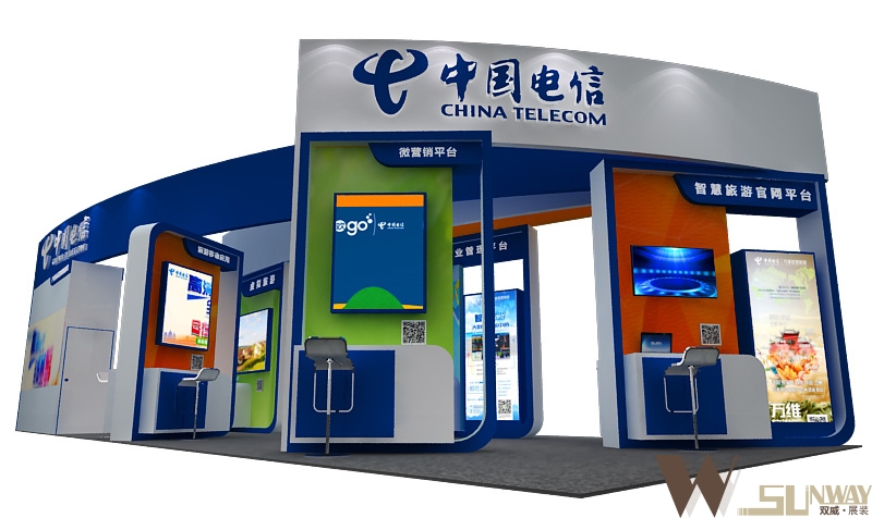 2016年廣州旅博會-中國電信展臺設(shè)計